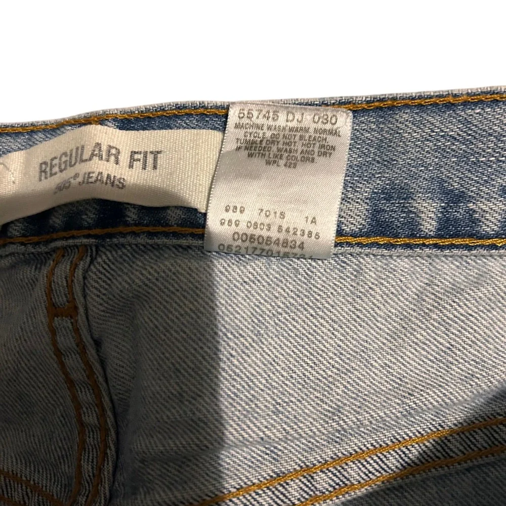 Y2K‎ Levis 505 Regular Fit Jeans Mens 33x30 Light Wash Blue Straight Leg Denim
